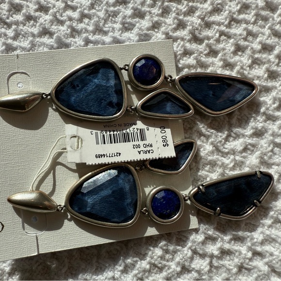 Kendra Scott Blue and Silver Statement Earrings - Picture 5 of 7
